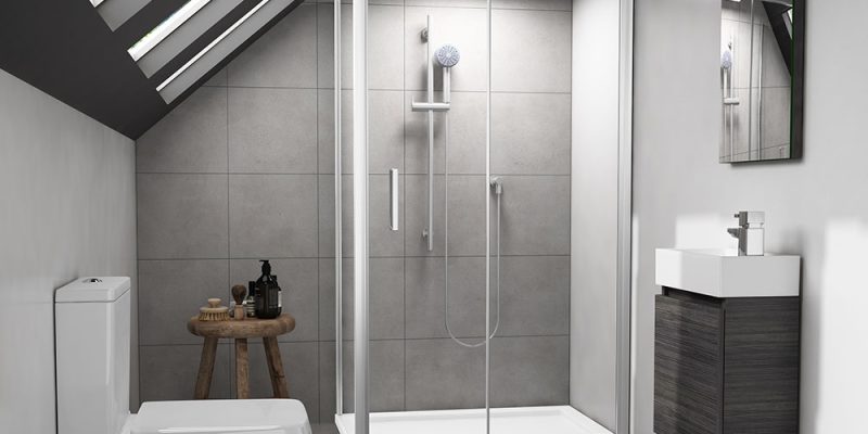 Color-Changing Shower Doors